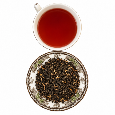 Assam Organic brewed tea and loose leaf blend