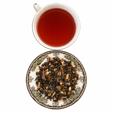 Chocolate Chai Pu-erh brewed tea and loose leaf blend