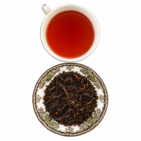 English Breakfast Tea, Organic loose tea and brewed cup