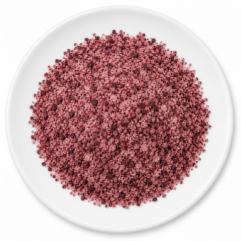 Hibiscus Salt on a plain white plate