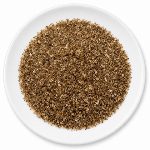 Hickory Smoke Salt on a plain white plate