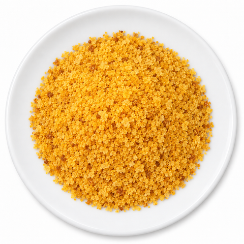 Saffron Salt 2oz on a plain white plate