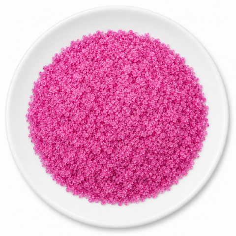 Dragon Fruit Sugar 2 Ounce on a plain white plate