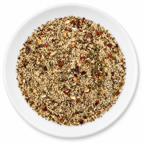 Backyard Brew Marinade dry spice blend on a plain white plate