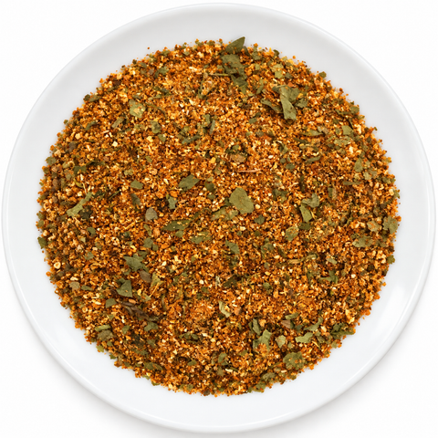 Carne Asada dry spice blend on a plain white plate