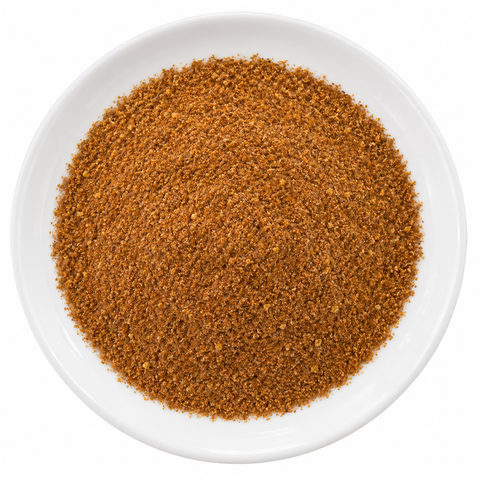 Chili Lime Seasoning dry spice blend on a plain white plate