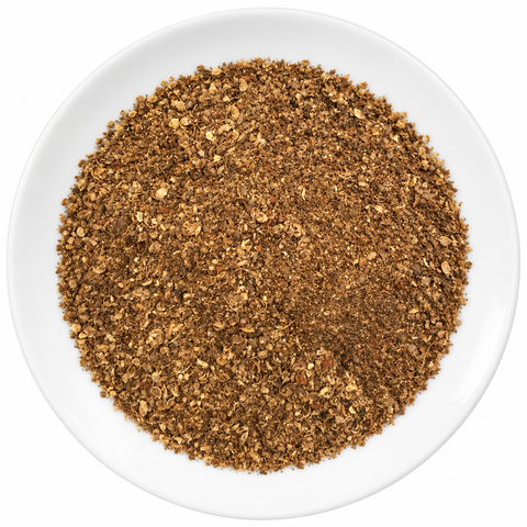 Garam Masala dry spice blend on a plain white plate