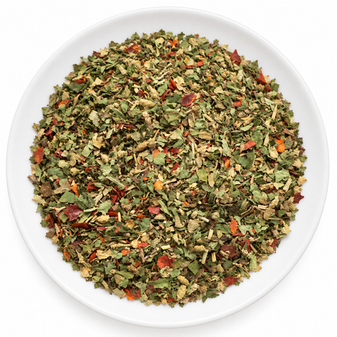 Garden Herb Dipping Blend dry spice blend on a plain white plate