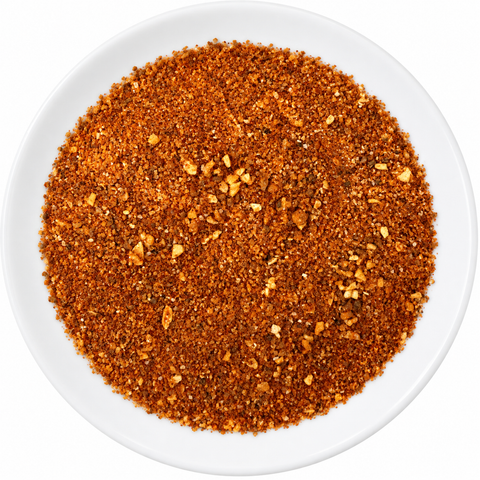 Pork Chop Seasoning dry spice blend on a plain white plate
