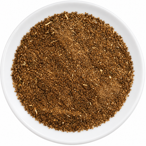 Trailblazer Seasoning dry spice on a plain white plate against a white background