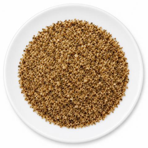 Black Garlic Salt on a plain white plate