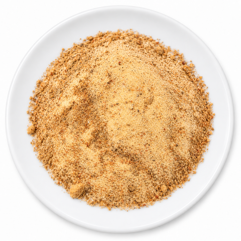 Cajun Popcorn Seasoning on a plain white plate