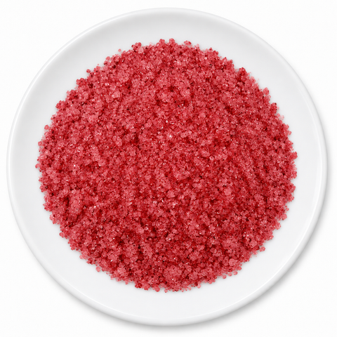 Cherry Sugar on a plain white plate