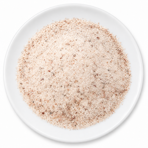 Kala Namak Black Salt on a plain white plate