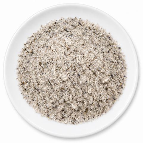 Lavender Sugar on a plain white plate