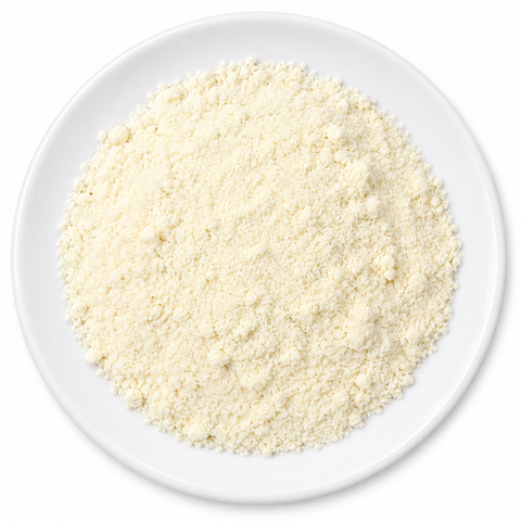 Parmesan Garlic Popcorn Seasoning on a plain white plate