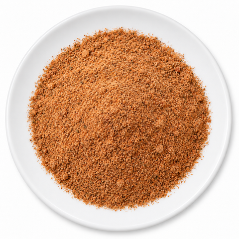 Pizza Popcorn Seasoning on a plain white plate