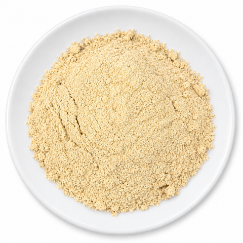 Salted Caramel Popcorn Seasoning on a plain white plate