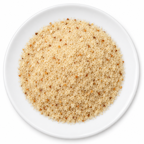 Toasted Coconut Sugar Organic on a plain white plate