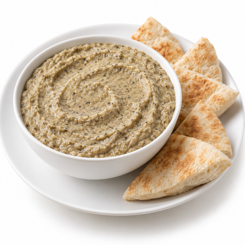 Green Bean & Mushroom Roasted Vegetable Dip with Cranberry Pear Balsamic — recipe serving suggestion