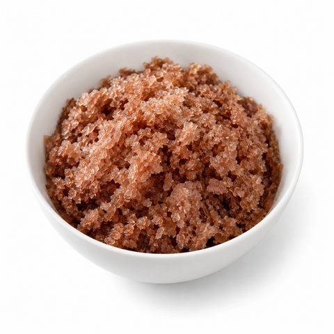 Banana & Cocoa Spiced Granita with Dark Chocolate Vinegar — serving suggestion