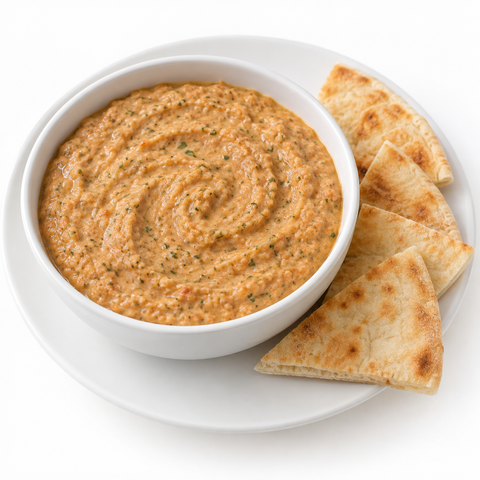 Celery & Tomato Roasted Vegetable Dip with Habanero Extra Virgin Olive Oil — recipe serving suggestion